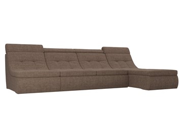 Модульный раскладной диван Холидей люкс, Коричневый (рогожка) в Ульяновске