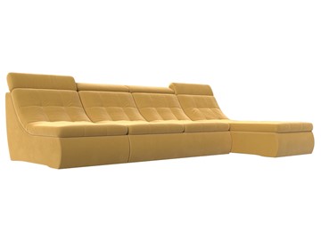 Большой модульный диван Холидей люкс, Желтый (микровельвет) в Ульяновске