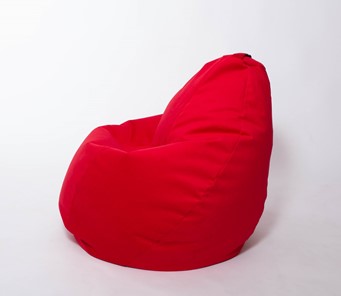 Кресло-мешок Груша большое, велюр однотон, красное в Ульяновске - предосмотр 1