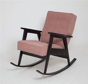 Кресло-качалка Ретро (венге / RS 12 - розовый) в Ульяновске