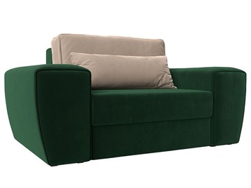 Кресло-кровать Лига-008, Зеленый\Бежевый (велюр) НПБ в Ульяновске