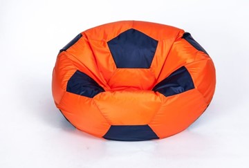 Кресло-мешок Мяч большой, оранжево-черный в Ульяновске