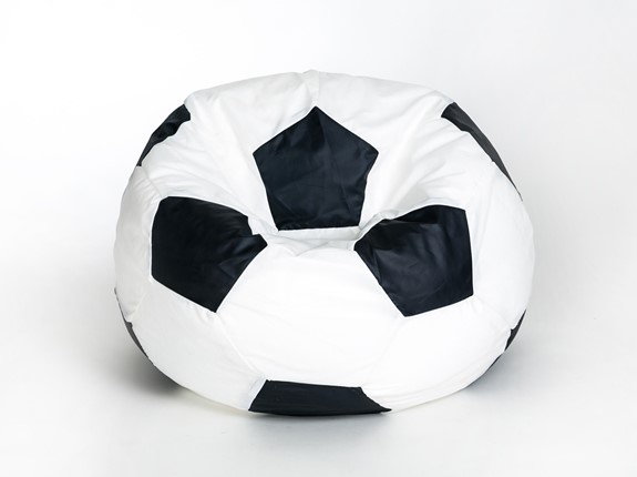 Кресло-мешок Мяч малый, бело-черный в Ульяновске - изображение
