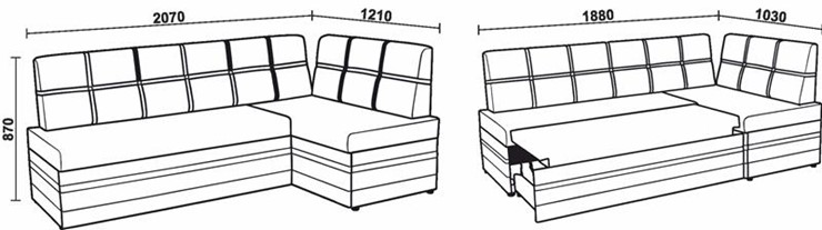 Кухонный диван НЕО КМ-06 ДУ с механизмом в Ульяновске - изображение 5
