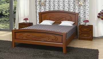 Полутороспальная кровать Карина-16 (Орех) 140х200 в Ульяновске