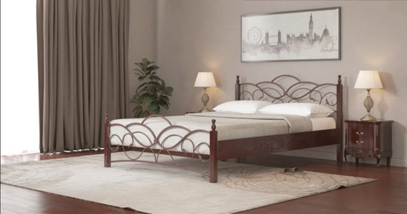 Кровать 1.5-спальная Марго 140*200 с основанием в Ульяновске - изображение