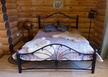 Двуспальная кровать Фортуна 2, 1600, черный/черный в Ульяновске