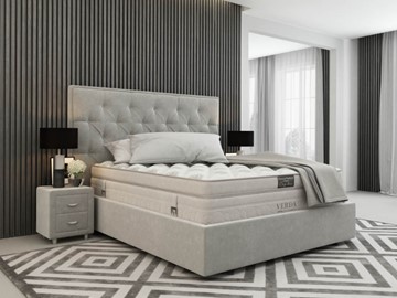 Спальная кровать Classic Compact/Island M 180х200, Флок (Велсофт Серый) в Ульяновске