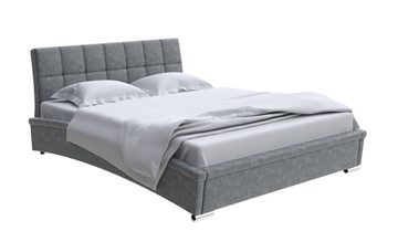 Двуспальная кровать Corso-1L 160x200, Велюр (Gratta 4 Серый космос) в Ульяновске