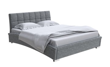 Кровать в спальню Corso-1L 200x200, Велюр (Gratta 4 Серый космос) в Ульяновске