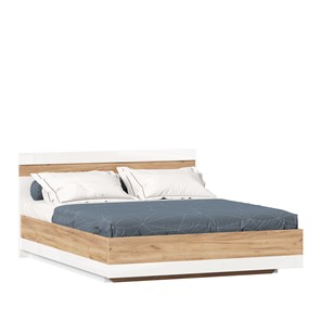 Спальная кровать Фиджи 1600 с подъемным механизмом ЛД 659.078, Дуб золотой/Белый в Ульяновске