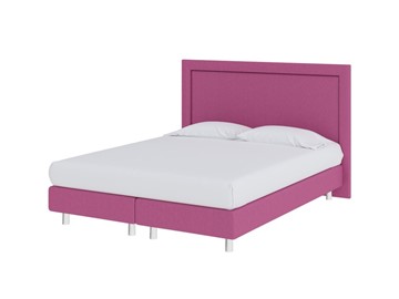Спальная кровать London Boxspring Elite 160х200, Рогожка (Savana Berry (фиолетовый)) в Ульяновске