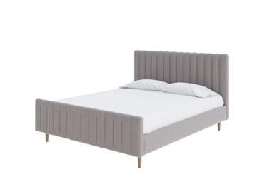 Двуспальная кровать Madison 160x200, Искусственная шерсть (Лама Светло-серый) в Ульяновске