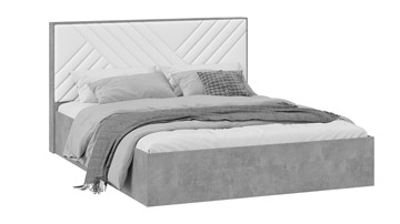 Кровать 2-спальная с подъемным механизмом Хилтон Тип 1 без заглушины (Ателье светлый/Белый) в Ульяновске