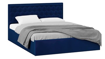 Кровать в спальню с подъемным механизмом Порто (Велюр Confetti Blue) без заглушины в Ульяновске