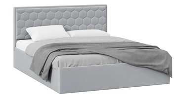 Кровать 2-х спальная с подъемным механизмом Порто (Велюр Confetti Silver) с заглушиной в Ульяновске