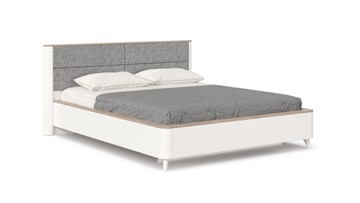 Кровать 2-х спальная Стефания 1600 с кроватным основанием ЛД 413.150, Дуб Маувелла PR/Белый в Ульяновске
