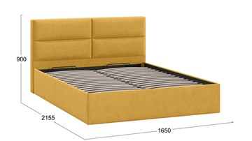 Кровать с механизмом Глосс Тип 1 (Микровелюр Wellmart Yellow) в Ульяновске - предосмотр 1
