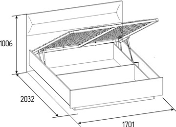Кровать с подъемным механизмом Neo 307 Люкс (1600) в Ульяновске - предосмотр 4