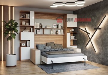 Кровать-шкаф с диваном Дина, 1400х2000 в Ульяновске - предосмотр