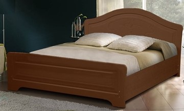 Спальная кровать Ивушка-5 2000х1200 с высоким изножьем, цвет Итальянский орех в Ульяновске
