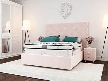 Кровать спальная Style Compact/Island M 180х200, Флок (Велсофт Винтажный розовый) в Ульяновске