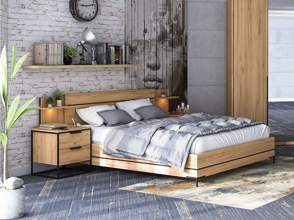 Модульная спальня Норд, Базовый набор, дуб золотой в Ульяновске - изображение