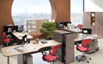 Офисный комплект мебели Xten для двух сотрудников с тумбочками в Ульяновске - предосмотр 5