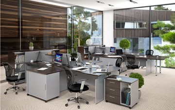 Офисная мебель OFFIX-NEW для двух сотрудников и руководителя в Ульяновске - предосмотр 1