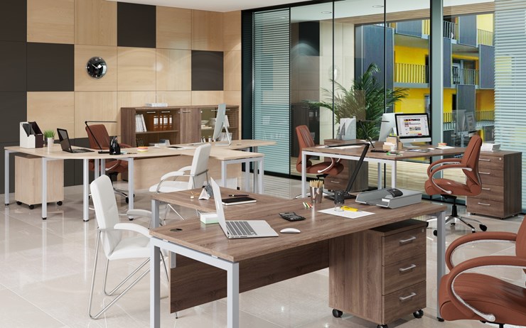 Набор мебели в офис Xten S 1 - один стол с приставным брифингом в Ульяновске - изображение