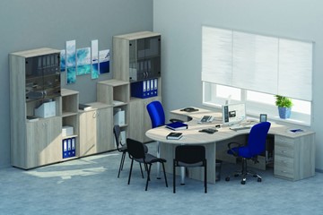 Офисный набор мебели Twin для 2 сотрудников с совмещенными столами в Ульяновске - предосмотр
