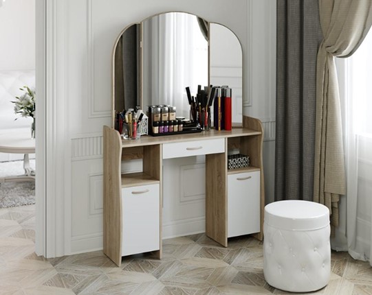 Туалетный столик София Т2, цвет Дуб сонома/Белый в Ульяновске - изображение