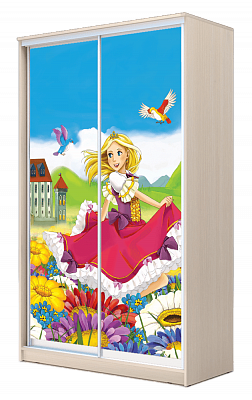 Детский шкаф ХИТ 23-4-17-77-11, Принцесса, дуб млечный в Ульяновске - изображение