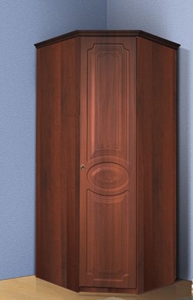Распашной шкаф угловой Ивушка-5, цвет Итальянский орех в Ульяновске - изображение