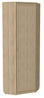 Шкаф 402 угловой со штангой, цвет Дуб Сонома в Ульяновске - изображение