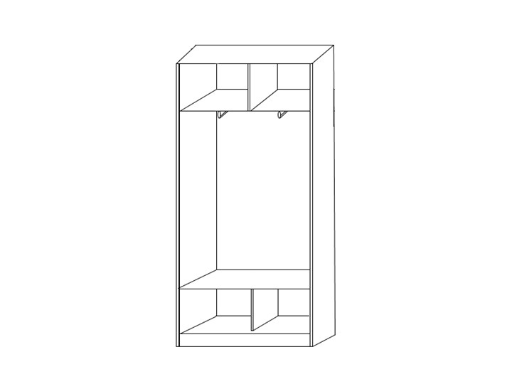 Шкаф 2-х дверный 2200х1200х420 с одним зеркалом ХИТ 22-4-12/2-15 Дуб Млечный в Ульяновске - изображение 1
