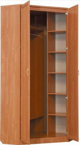 Шкаф распашной 401 угловой со штангой, цвет Венге в Ульяновске - изображение 1