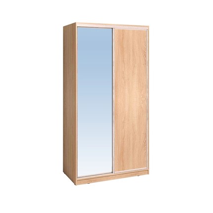 Шкаф 1200 Домашний Зеркало/ЛДСП, Дуб Сонома в Ульяновске - изображение