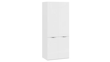 Шкаф с 2 дверями со стеклом Глосс СМ-319.07.211 (Белый глянец/Стекло) в Ульяновске