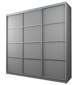 Шкаф 3-х дверный MAX МШ-27-6-27/2-111, Профиль Серебро/Цвет Серый в Ульяновске