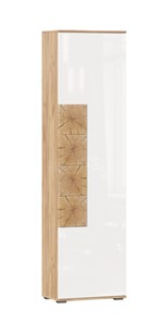 Шкаф одностворчатый Фиджи с декоративными накладками 659.300, Дуб Золотой/Белый в Ульяновске
