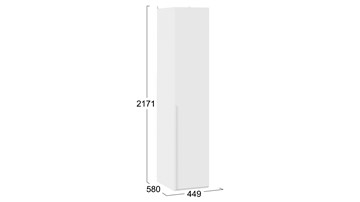 Шкаф для белья Порто (580) СМ-393.07.001 (Белый жемчуг/Белый софт) в Ульяновске - предосмотр 3