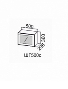 Кухонный шкаф Грейвуд, ШГ500c/360, дуб кремовый матовый в Ульяновске