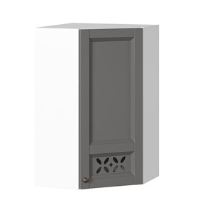 Навесной кухонный шкаф Амели-3 угловой 600 высокий ЛД 299.620.000.057, Белый/Оникс серый в Ульяновске