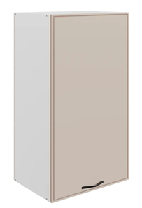 Кухонный навесной шкаф Монако L450 Н900 (1 дв. гл.), белый/фрапучино матовый в Ульяновске