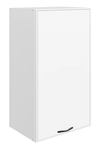 Настенный шкаф Монако L450 Н900 (1 дв. гл.), белый/милк матовый в Ульяновске