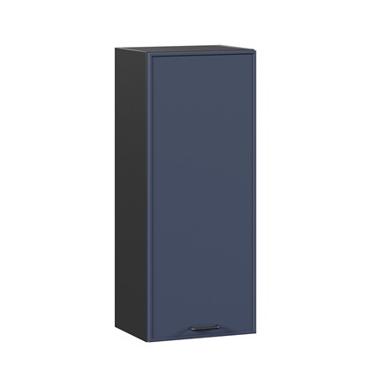 Настенный шкаф высокий 400 Индиго ЛД 298.420.000.151, Чёрный/Тёмно-синий в Ульяновске - изображение