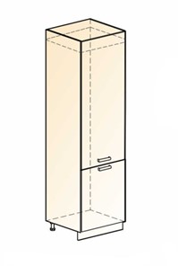 Шкаф-пенал под холодильник Бостон L600 (2 дв. гл.) в Ульяновске