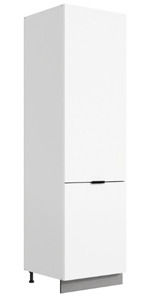 Шкаф-пенал Стоун L600 под холодильник (2 дв.гл.) (белый/джелато софттач) в Ульяновске