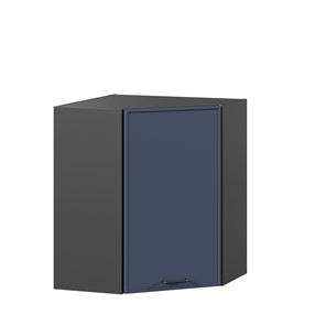 Угловой настенный шкаф Индиго ЛД 298.610.000.158, Чёрный/Тёмно-синий в Ульяновске